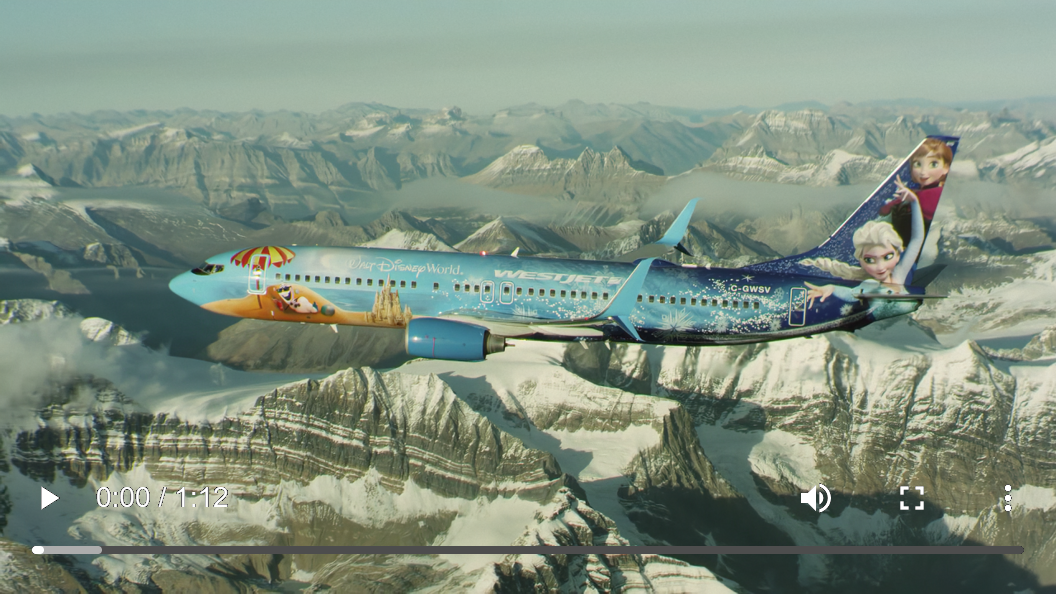 WestJet Boeing 737: Frozen theme
